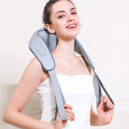 Electric Heat Neck Massage Shawl Shiatsu Kneading Cervical Spine Massager Car Home Back Shoulder Neck Trapezius Muscle Massager