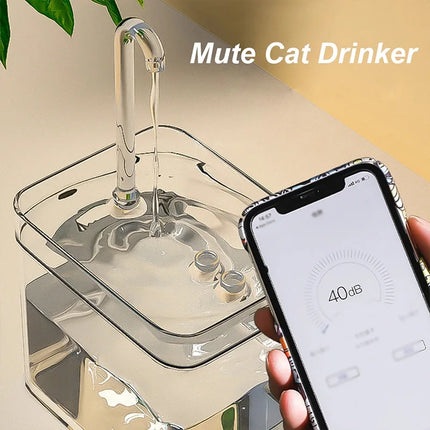 Ultra-Quiet Cat Water Fountain Auto Filter Cat Drinker USB Electric Mute Recirculate Filtering Drinking for Cats Water Dispenser