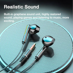 VAORLO 3.5mm/Type-C Wired Headphones Heavy Bass In Ear Earphone With Mic USB C Stereo Earbuds Gaming Headset For Samsung iPhone