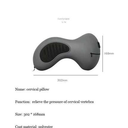 Multifunction U-Shaped Sponge Core Neck Pillow Slow Rebound Soft Travel Pillow For Sleeping Cervical Health Massage Nap Pillows