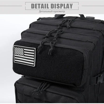 QT&QY 50L Tactical Backpack survival Bag Hunting MOLLE Backpack GYM For Men EDC Outdoor Hiking Rucksack Witch Bottle Holder