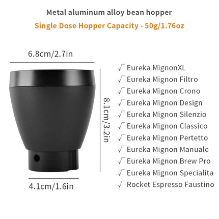 Coffee Beans Grinder Single Dose Hopper/Bellows Coffee Grinder Bean Bin Blowing Cleaning Tools For Eureka Mignon And Helios