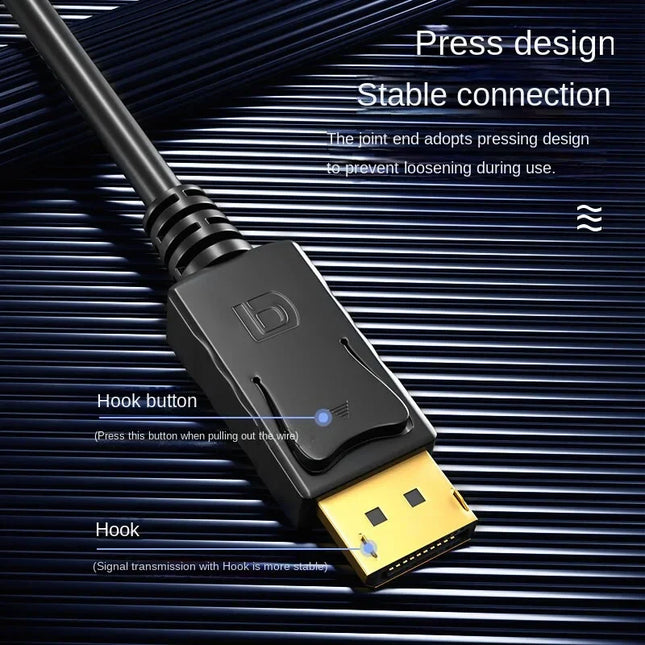 Dp To Hdmi Cable 1.8m 4k HD Adapter Cable Computer Monitor Cable Converts Large Dp To Hdmi