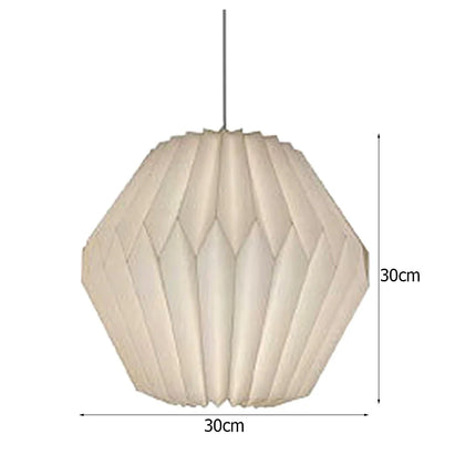 Nordic Creative Paper Origami Lantern Shade Foldable Hanging Pendant Light Art Decor for Living Room Bedroom Dining Room Decor