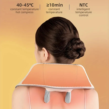Electric Heat Neck Massage Shawl Shiatsu Kneading Cervical Spine Massager Car Home Back Shoulder Neck Trapezius Muscle Massager