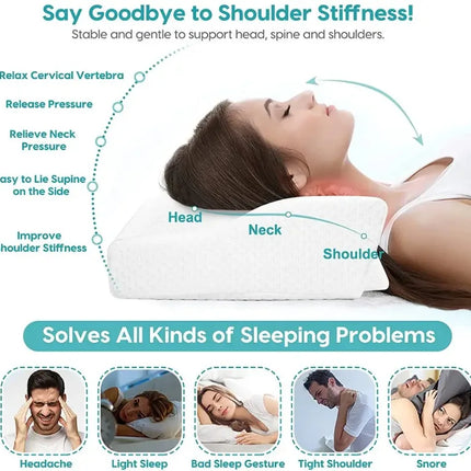 Memory Cotton Pillow Bedding Pillow Neck Protection Spine Lumbar Pillow Neck Maternity Pillow for Sleeping Orthopedic Pillows