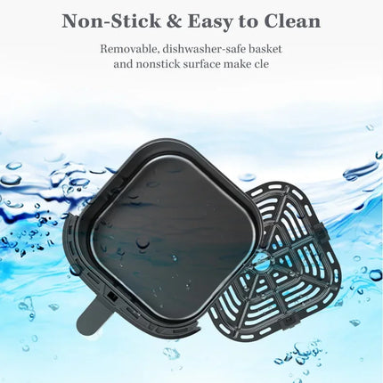 Electric Air Fryer Smart 7L Multi-function Hot Convection Oven Deep Fryer Without Oil LED Touch Control 1400W Visible Window