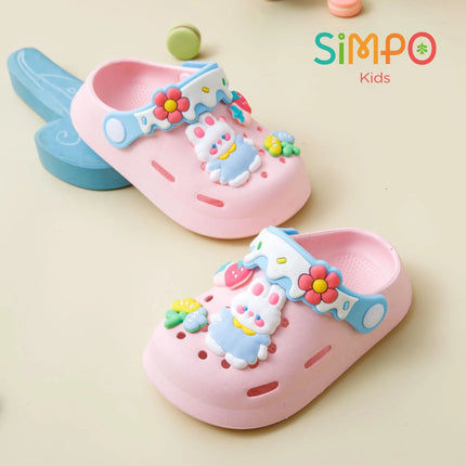 Girls Sandals Trendy Cute Cartoon Soft Sole Clogs For Baby Breathable Non-slip Clogs For Indoor Outdoor Beach Garden Shoes