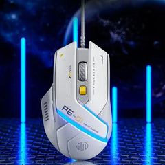 Inphic Pg1 Wired Mouse Gaming Mouse RGB Light Emitting   Macro Programming 12800DPI  6 Keys Computer Mouse For Office Home