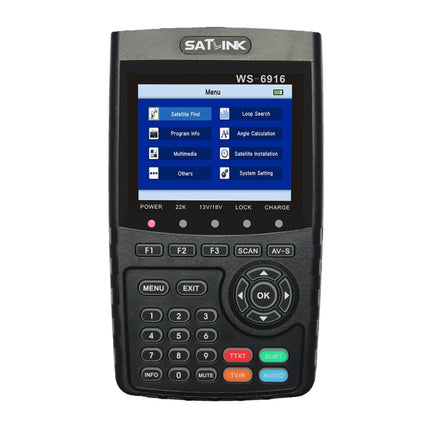 SATLINK WS6916 Digital Satellite Signal Finder Meter, 3.5 inch TFT LCD Screen, Support DVB-S / S2, MPEG-2 / MPEG-4, WS6916