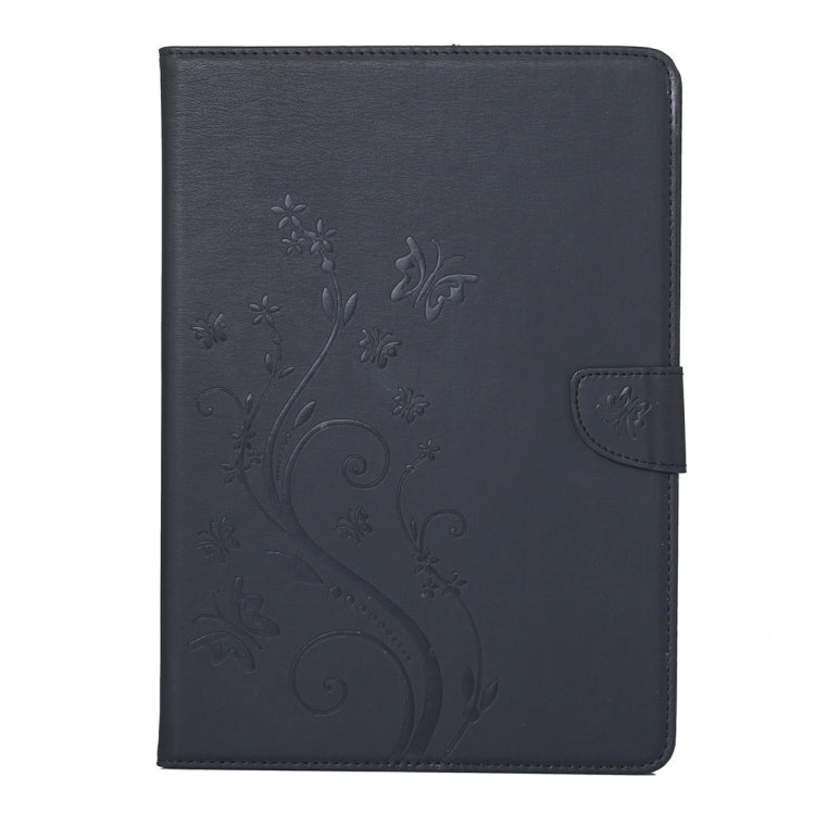For Galaxy Tab A 8.0 / T350 Pressed Flowers Butterfly Pattern Horizontal Flip PU Leather Case with Magnetic Buckle & Holder & Card Slots & Wallet