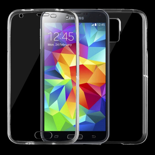 For Galaxy S5 / G900 0.75mm Double-sided Ultra-thin Transparent TPU Protective Case, Galaxy S5 / G900