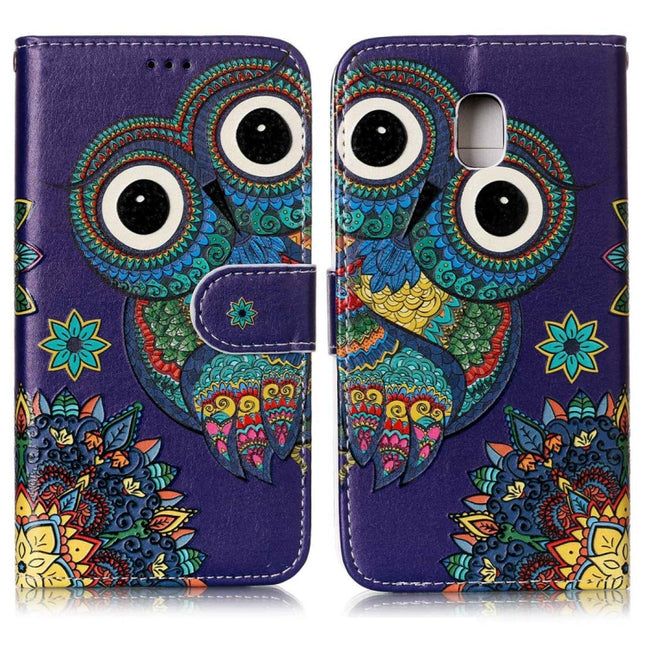 Für Galaxy J5 (2017) (EU-Version) Hochglanz-Ölprägung, horizontales Klapplederetui mit Halterung &amp; Kartenfächern &amp; Geldbörse &amp; Bilderrahmen, für Galaxy J5 (2017) (EU-Version)