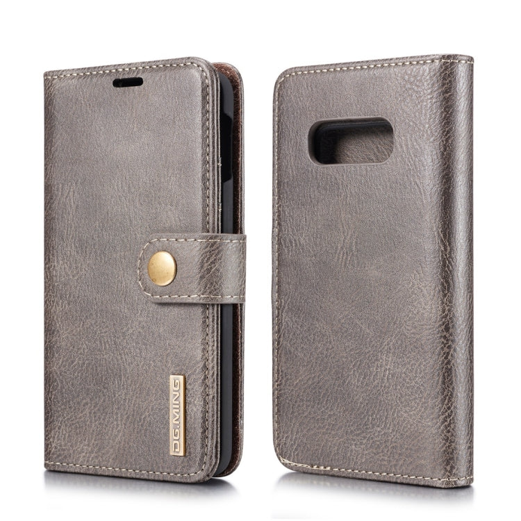 DG.MING Crazy Horse Texture Flip Funda de cuero magnética desmontable para Samsung Galaxy S10 E, con soporte, ranuras para tarjetas y billetera, para Samsung Galaxy S10 E, Galaxy S10 E