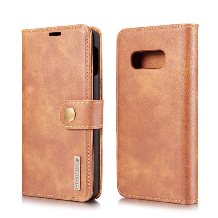 DG.MING Crazy Horse Texture Flip Funda de cuero magnética desmontable para Samsung Galaxy S10 E, con soporte, ranuras para tarjetas y billetera, para Samsung Galaxy S10 E, Galaxy S10 E