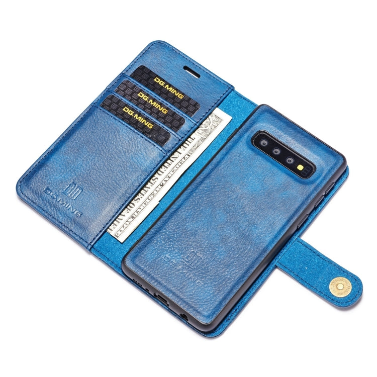DG.MING Crazy Horse Texture Flip Abnehmbare magnetische Lederhülle für Samsung Galaxy S10 Plus, mit Halterung &amp; Kartenfächern &amp; Geldbörse, für Samsung Galaxy S10 Plus, Galaxy S10 Plus