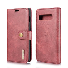 DG.MING Crazy Horse Texture Flip Funda de cuero magnética desmontable para Samsung Galaxy S10 Plus, con soporte, ranuras para tarjetas y billetera, para Samsung Galaxy S10 Plus, Galaxy S10 Plus