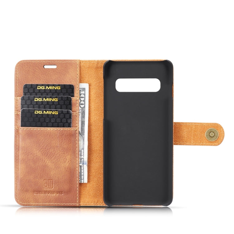 DG.MING Crazy Horse Texture Flip Abnehmbare magnetische Lederhülle für Samsung Galaxy S10, mit Halterung &amp; Kartenfächern &amp; Geldbörse, Galaxy S10, für Samsung Galaxy S10