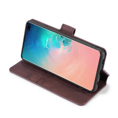 DG.MING Retro Oil Side Horizontal Flip Case for Galaxy S10, with Holder & Card Slots & Wallet, For Galaxy S10, Galaxy S10