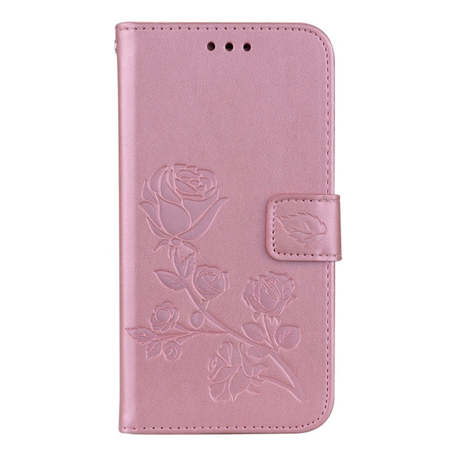 For Galaxy J3 (2017) / J330 (EU Version) Roses Pressed Flower Pattern Horizontal Flip Leather Case with Holder & Card Slots & Wallet
