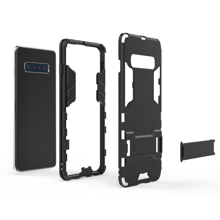 Stoßfeste PC + TPU-Hülle für Galaxy S10, mit Halterung, für Samsung Galaxy S10, Galaxy S10