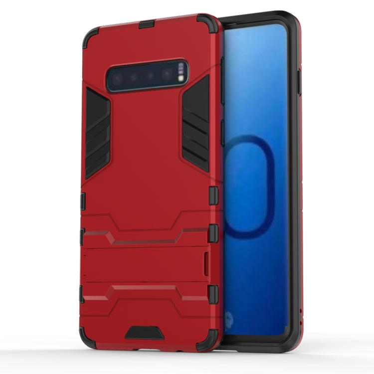 Stoßfeste PC + TPU-Hülle für Galaxy S10, mit Halterung, für Samsung Galaxy S10, Galaxy S10