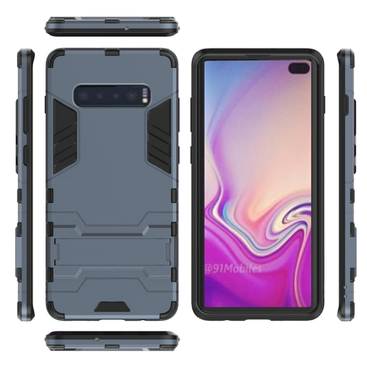 Stoßfeste PC + TPU-Hülle für Galaxy S10+, mit Halterung, für Samsung Galaxy S10+, Galaxy S10+, Galaxy S10 Pro
