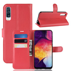 Litchi Texture Horizontal Flip Leather Case for Galaxy A50, with Wallet & Holder & Card Slots, For Galaxy A50 (1), For Galaxy A50  (1)