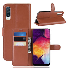 Litchi Texture Horizontal Flip Leather Case for Galaxy A50, with Wallet & Holder & Card Slots, For Galaxy A50 (1), For Galaxy A50  (1)