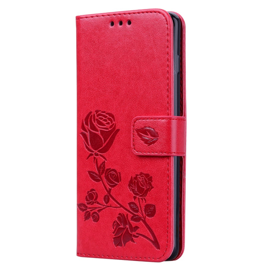 Rose Embossed Horizontal Flip PU Leather Case for Galaxy S10 Plus, with Holder & Card Slots & Wallet, For Samsung Galaxy S10 Plus