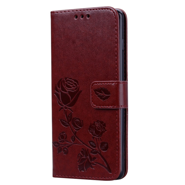Rose Embossed Horizontal Flip PU Leather Case for Galaxy S10 Plus, with Holder & Card Slots & Wallet