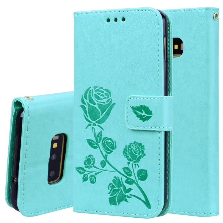 Horizontale Klapphülle aus PU-Leder mit Rosenprägung für Galaxy S10e, mit Halter &amp; Kartenfächern &amp; Geldbörse, für Samsung Galaxy S10e, Galaxy S10e