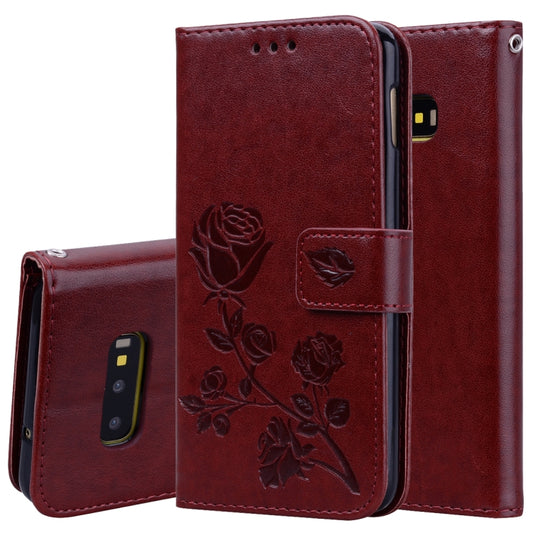 Rose Embossed Horizontal Flip PU Leather Case for Galaxy S10e, with Holder & Card Slots & Wallet, Galaxy S10e, For Samsung Galaxy S10e