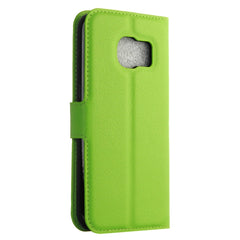 Funda de cuero con tapa horizontal con textura de lichi para Galaxy S7/G930, con soporte, ranuras para tarjetas y billetera, para Galaxy S7