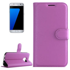 For Galaxy S7 / G930 Litchi Texture Horizontal Flip Leather Case with Holder & Card Slots & Wallet, For Galaxy S7