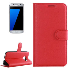 For Galaxy S7 / G930 Litchi Texture Horizontal Flip Leather Case with Holder & Card Slots & Wallet, For Galaxy S7