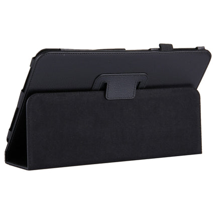 For Galaxy Tab A 10.1 / T580 Litchi Texture Magnetic Horizontal Flip Leather Case with Holder & Sleep / Wake-up Function