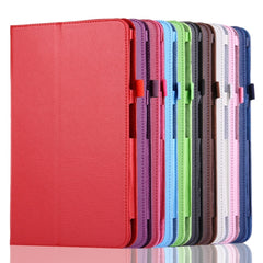 For Galaxy Tab A 10.1 / T580 Litchi Texture Magnetic Horizontal Flip Leather Case with Holder & Sleep / Wake-up Function