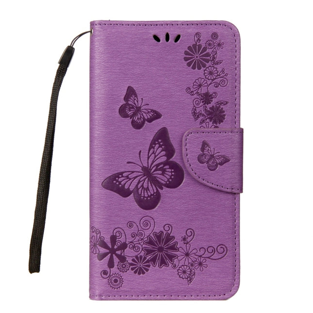For Galaxy A8+ (2018) Vintage Embossed Floral Butterfly Pattern Horizontal Flip Leather Case with Card Slot & Holder & Wallet & Lanyard, For Galaxy A8+ (2018)