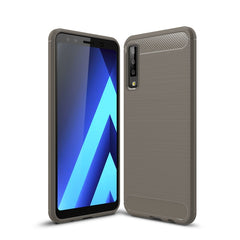 For Galaxy A7 (2018) / A750 Brushed Carbon Fiber Texture TPU Shockproof Anti-slip Soft Protective Back Cover Case, For Galaxy A7 (2018), Galaxy A7 (2018)