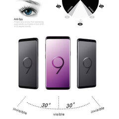 For Galaxy S9+ 0.3mm 9H Surface Hardness 3D Privacy Anti-glare Tempered Glass Protective Film, For Samsung Galaxy S9+