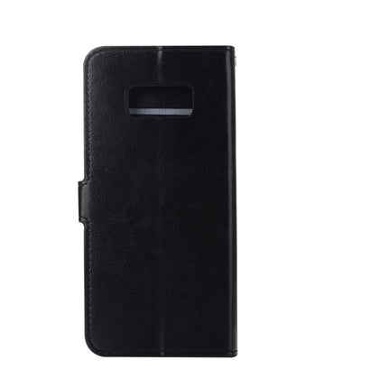 Para Galaxy S8 Retro Crazy Horse Texture Funda de cuero con tapa horizontal con soporte, ranuras para tarjetas, billetera y marco para fotos, para Samsung Galaxy S8, para Galaxy S8, Galaxy S8