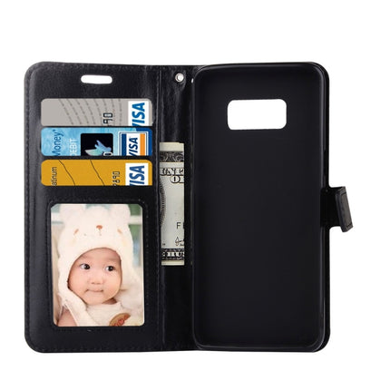Para Galaxy S8 Retro Crazy Horse Texture Funda de cuero con tapa horizontal con soporte, ranuras para tarjetas, billetera y marco para fotos, para Samsung Galaxy S8, para Galaxy S8, Galaxy S8
