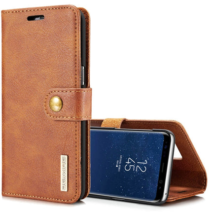 DG.MING para Galaxy S8 Crazy Horse Texture Funda protectora magnética desmontable con tapa horizontal, ranuras para tarjetas y billetera, Galaxy S8