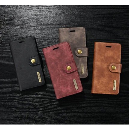 DG.MING para Galaxy S8 Crazy Horse Texture Funda protectora magnética desmontable con tapa horizontal, ranuras para tarjetas y billetera, Galaxy S8