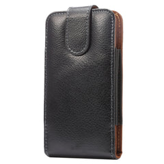 5.2 inch Litchi Texture Vertical Flip Upright Genuine Leather Case / Waist Bag with Rotatable Back Splint for iPhone X  & Galaxy S7 & S6 Edge & S6 & S5, Sony Xperia Z5 & Z4 & Z3, Huawei P9 & P8, etc
