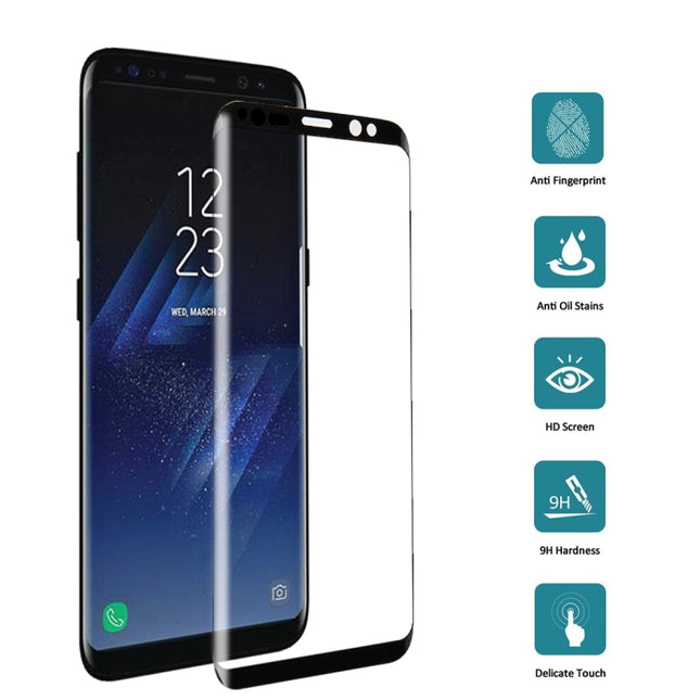 Full Screen Curved  Tempered Glass For Galaxy S8 / G950