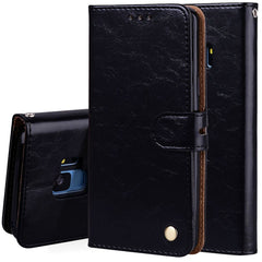 Für Galaxy S9 Ölwachstextur Horizontal Flip Ledertasche mit Halter &amp; Kartenfächern &amp; Geldbörse, Für Galaxy S9