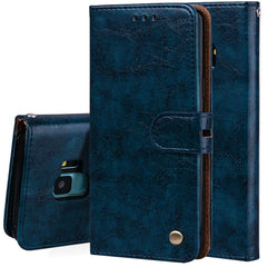 For Galaxy S9 Oil Wax Texture Horizontal Flip Leather Case with Holder & Card Slots & Wallet, For Galaxy S9