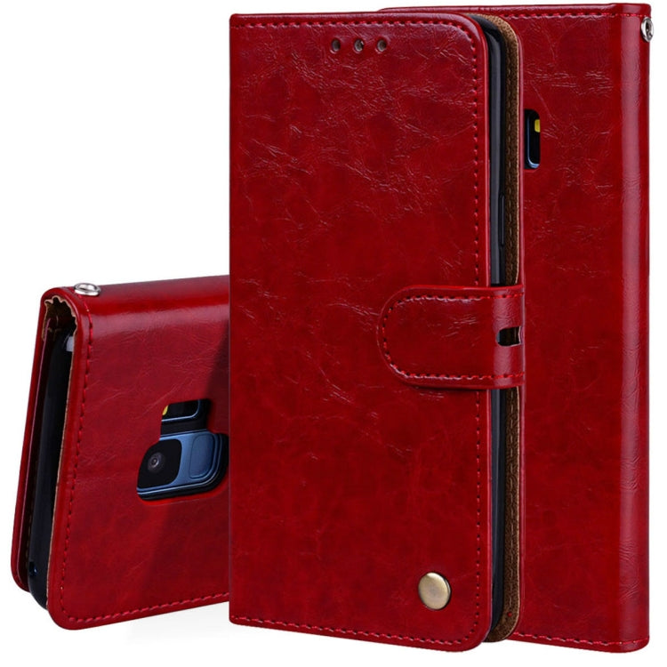 Für Galaxy S9 Ölwachstextur Horizontal Flip Ledertasche mit Halter &amp; Kartenfächern &amp; Geldbörse, Für Galaxy S9